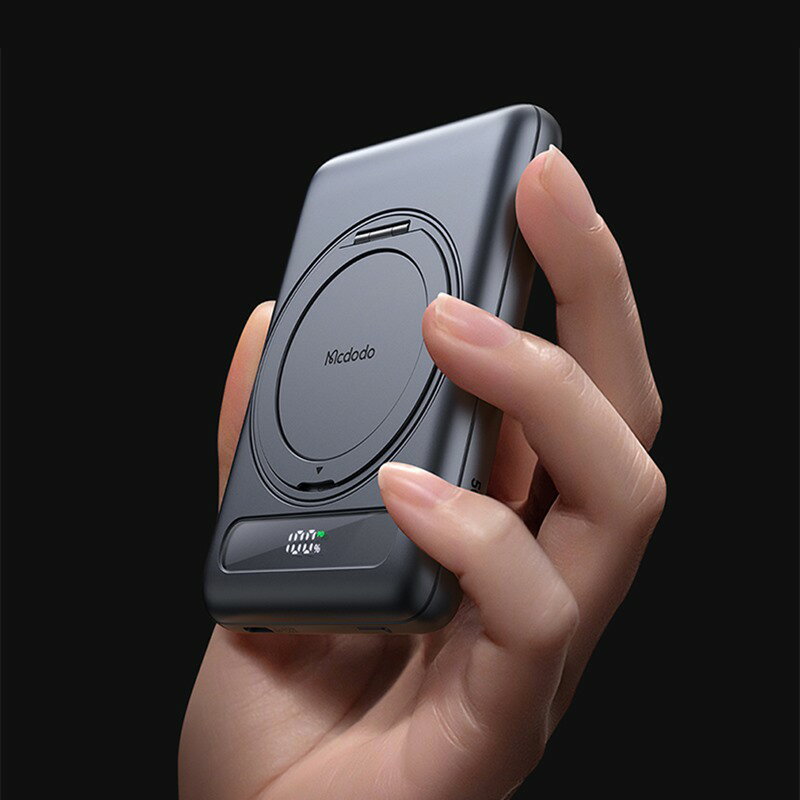 Mcdodo麥多多 LQ MC836 Meta系列20W旋轉支架數顯金屬磁吸行動電源5000mAh 18.5Wh 2