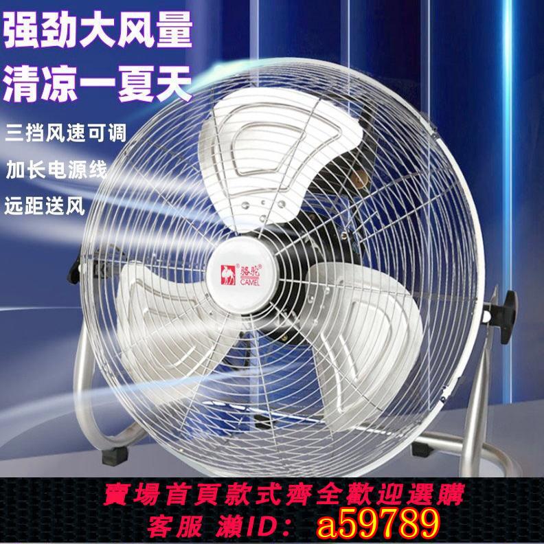 【臺灣公司 可打統編】駱駝趴地扇強力電風扇家用落地扇臺扇坐式舞臺大風力倉庫工業風扇