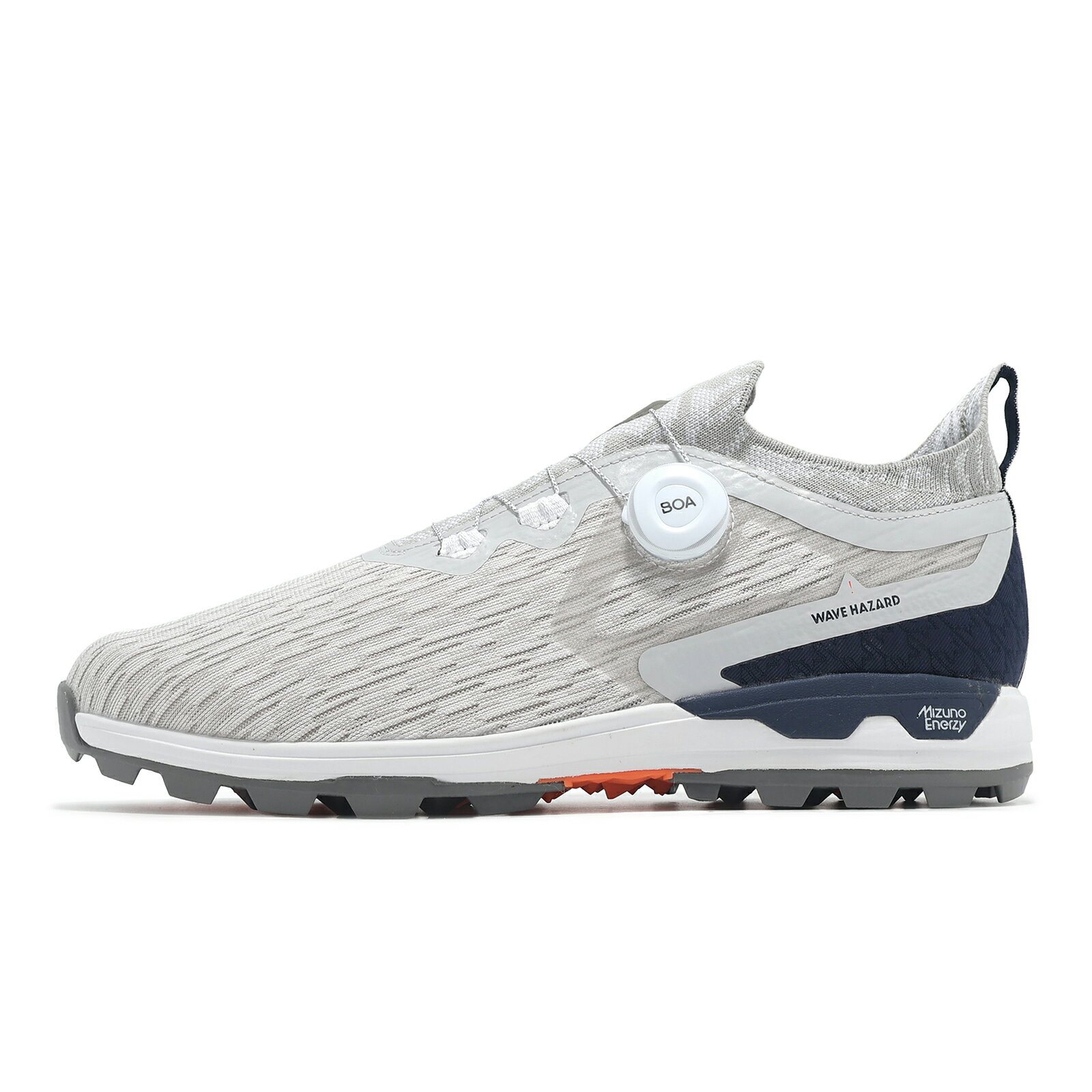 Mizuno 高爾夫球鞋 Wave Hazard WG Boa 3E 男鞋 寬楦 灰 旋鈕 緩衝 運動鞋 美津濃 51GM2370-14