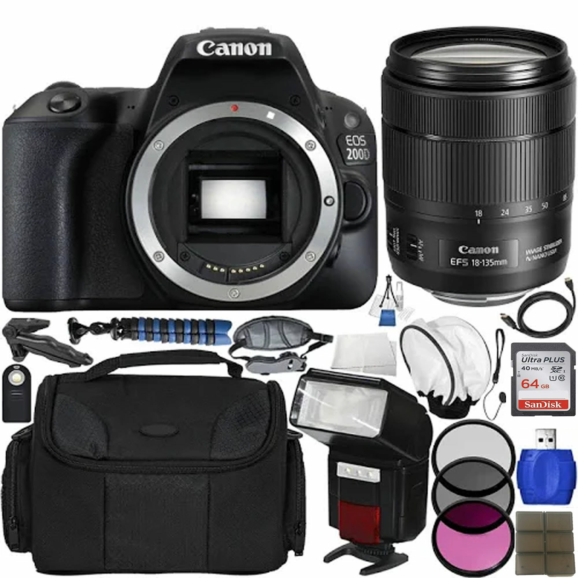 EAN 7441913060027 product image for Canon EOS Rebel SL2 DSLR Camera with 18-135mm Is Lens - Starters Bundle | upcitemdb.com