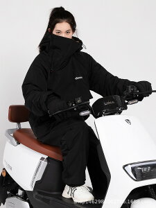 免運 2022新款電動摩托車騎跨服冬季保暖加絨加厚騎跨分腿款擋風被