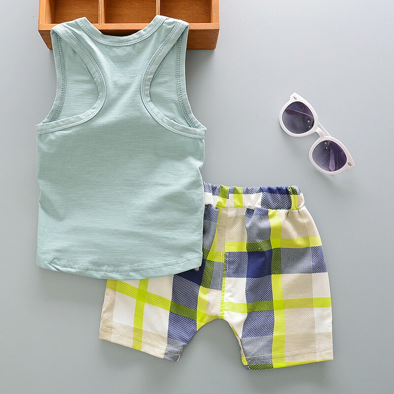 男童運動套裝男寶寶夏裝背心夏季潮1一3歲2洋氣5幼兒童裝嬰兒衣服 1