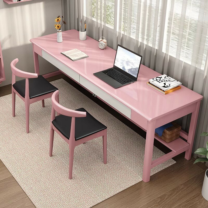 實木書桌長條桌子家用書房辦公桌簡約電腦桌臥室雙人寫字桌/桌子/書桌/長條桌/長板桌/學習桌/電腦桌/辦公桌/寫字桌/長形桌