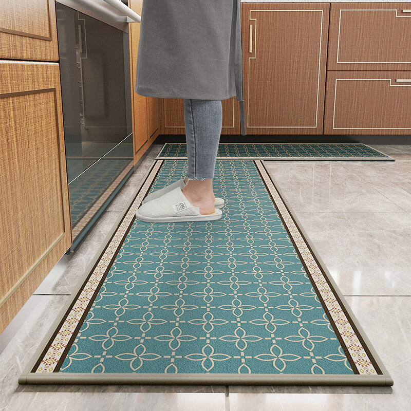 新中式廚房地墊防滑防油吸水地板墊門口耐臟腳墊防水家用專用地毯