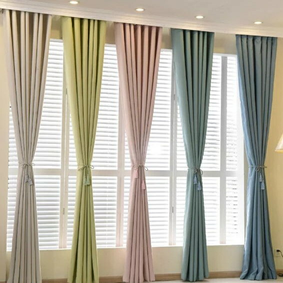 簡約現代客廳純色棉麻臥室窗簾成品高檔大氣防曬隔熱遮陽遮光布