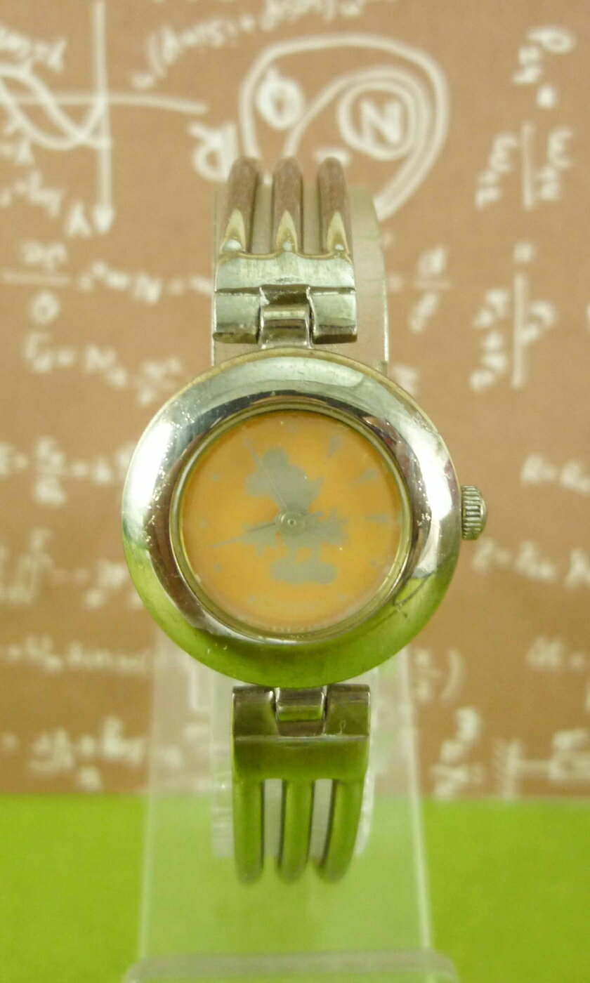 【震撼精品百貨】米奇/米妮 Micky Mouse 手錶-圓鍊式錶面-整身圖案-橘色【共1款】 震撼日式精品百貨
