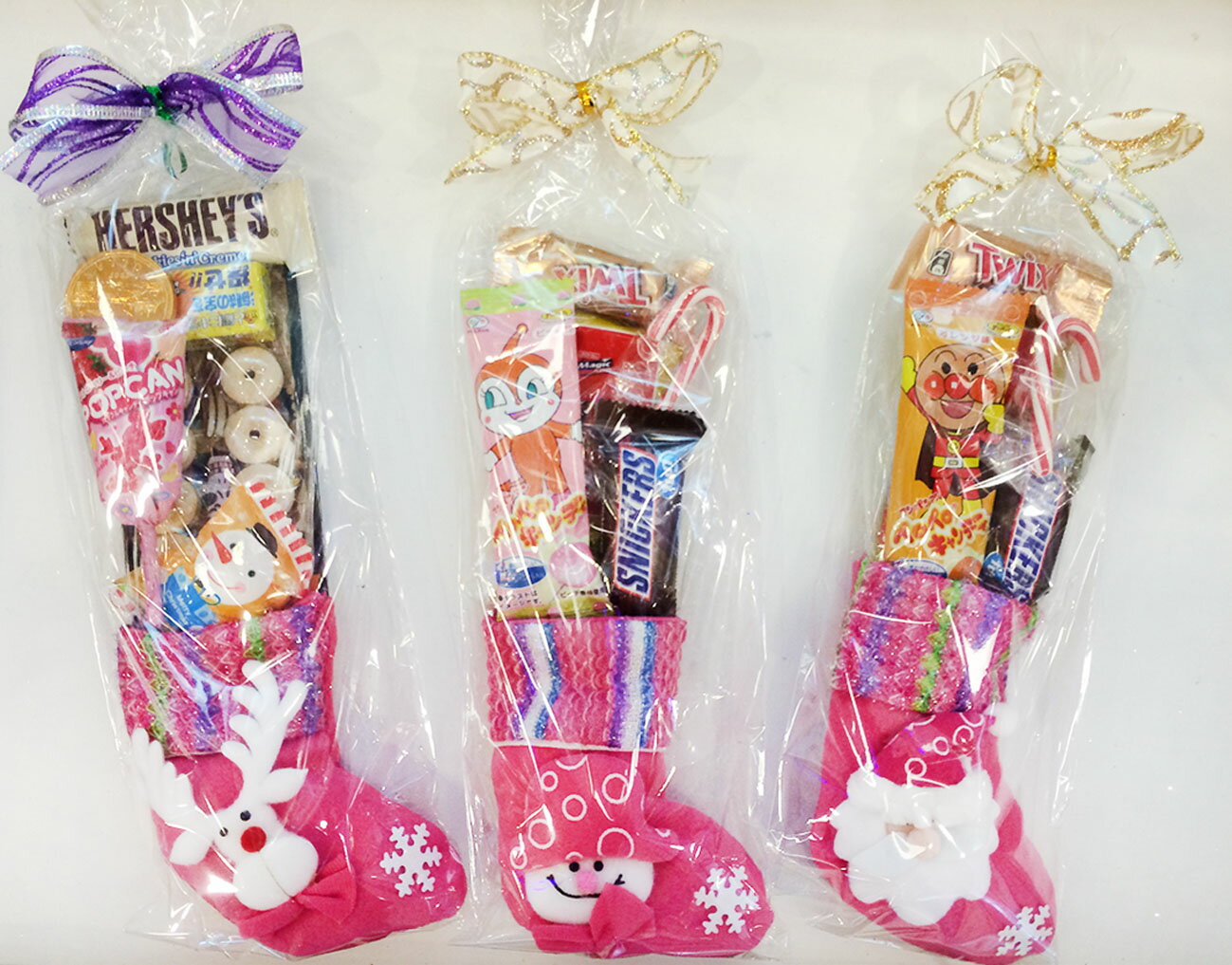 粉紅聖誕襪糖果組，糖果襪/糖果罐/聖誕節/交換禮物/聖誕小禮物，X射線【X208065】