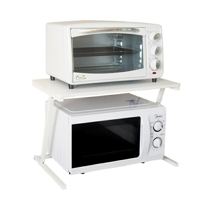 熱賣▥居友微波爐架子廚房置物架2層烤箱架收納架雙層儲物架子廚房用品
