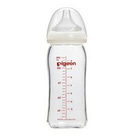 PIGEON 貝親 新 寬口 母乳實感玻璃奶瓶 240ml  (白色)『121婦嬰用品館』