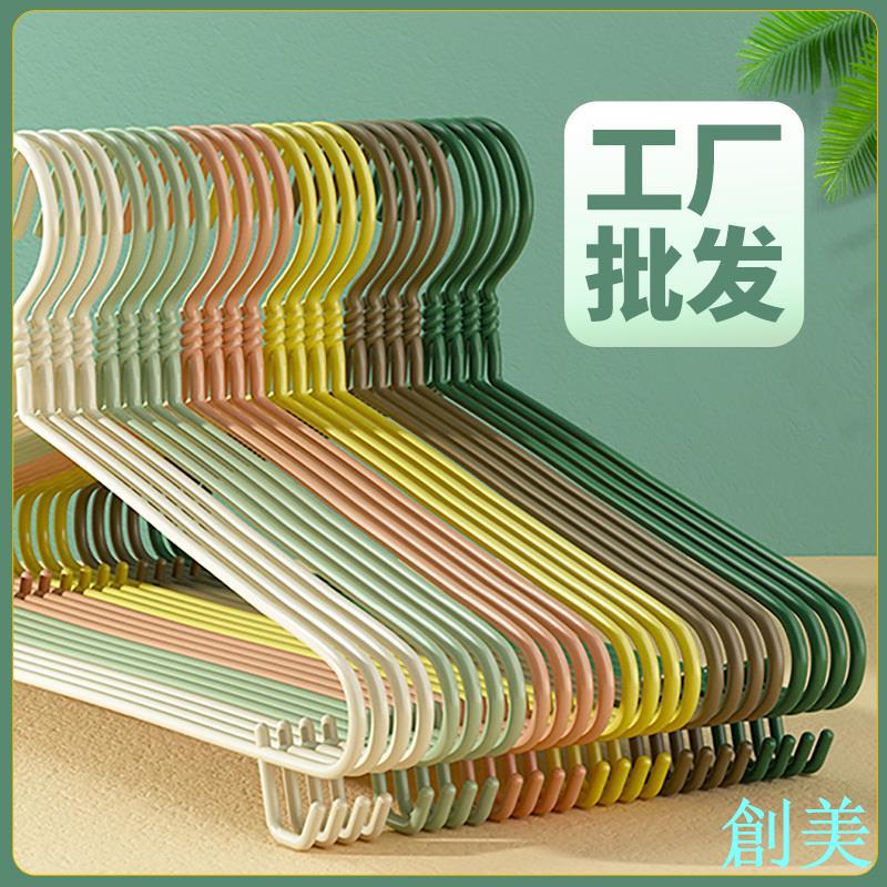 衣架成人加粗加厚晾衣服防滑無痕不鼓包掛衣架衣撐衣掛批發價-創美