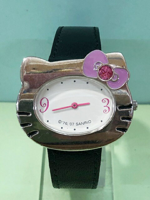 【震撼精品百貨】Hello Kitty 凱蒂貓 Sanrio HELLO KITTY手錶-造型大頭(黑)#64894 震撼日式精品百貨