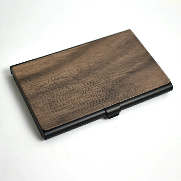 名片盒 黑胡桃木黑金屬【NL211】