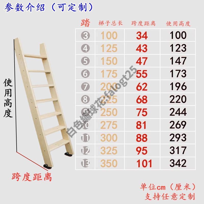 【可開發票】折扣 家用加厚小木梯子 實木閣樓樓梯木製室內外爬梯上下鋪簡易原木直梯【梯子】
