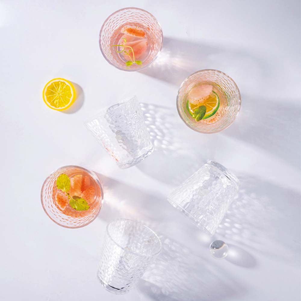 咖啡 耐熱日式水晶波紋 玻璃水杯/300ml 3