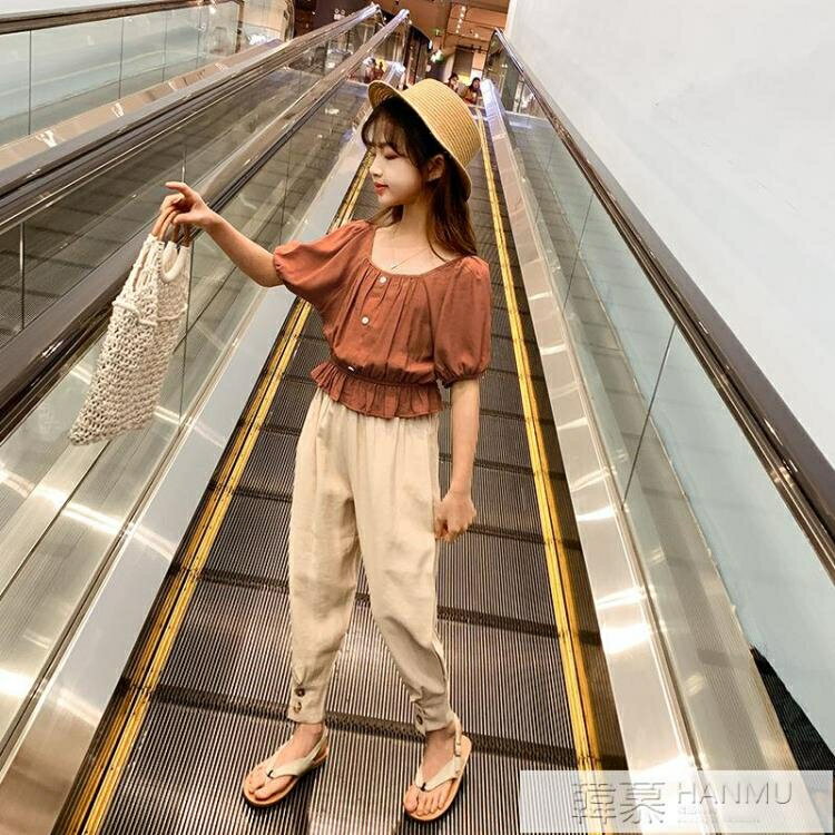 [免運】女童網紅夏裝套裝新款韓版童裝中大童兒童夏季洋氣女孩兩件套 果果輕時尚 全館免運