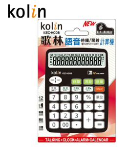 【KOLIN歌林】12位數(語音)桌上型計算機 KEC-HC08