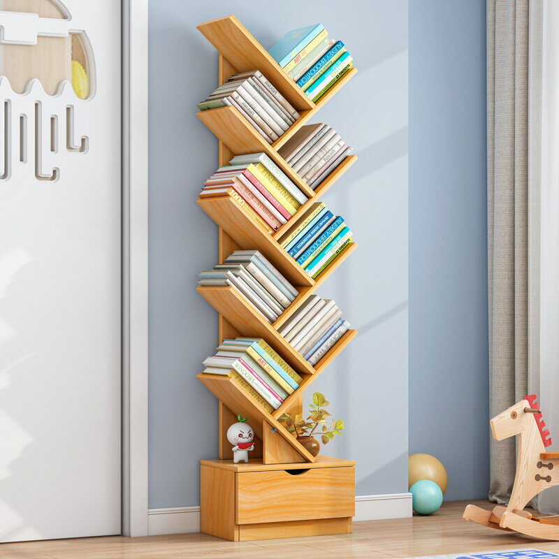 【品質保證】置物櫃 置物架 創意樹形小書架置物架學生簡約家用小型簡易桌面收納整理書架