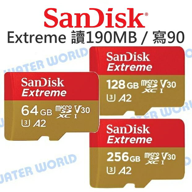 SanDisk Extreme Micro【128G A2 讀190 寫90】記憶卡 公司貨【中壢NOVA-水世界】【APP下單4%點數回饋】