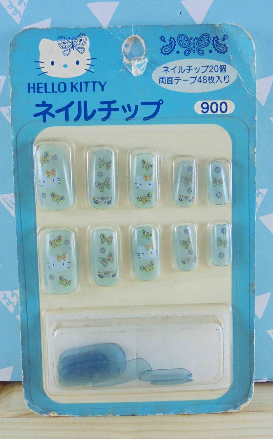 【震撼精品百貨】Hello Kitty 凱蒂貓 KITTY DIY組-指甲貼DIY-藍蝴蝶 震撼日式精品百貨