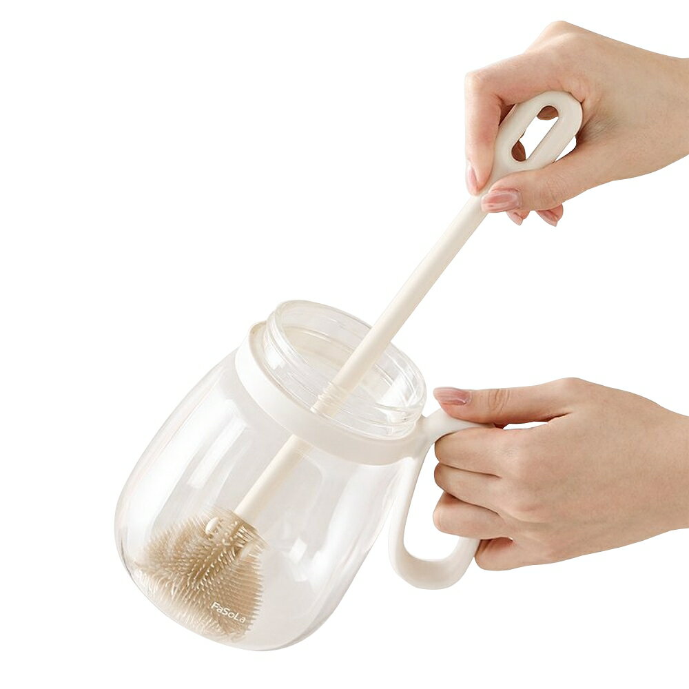 FaSoLa日本可彎曲刷頭長柄洗杯刷