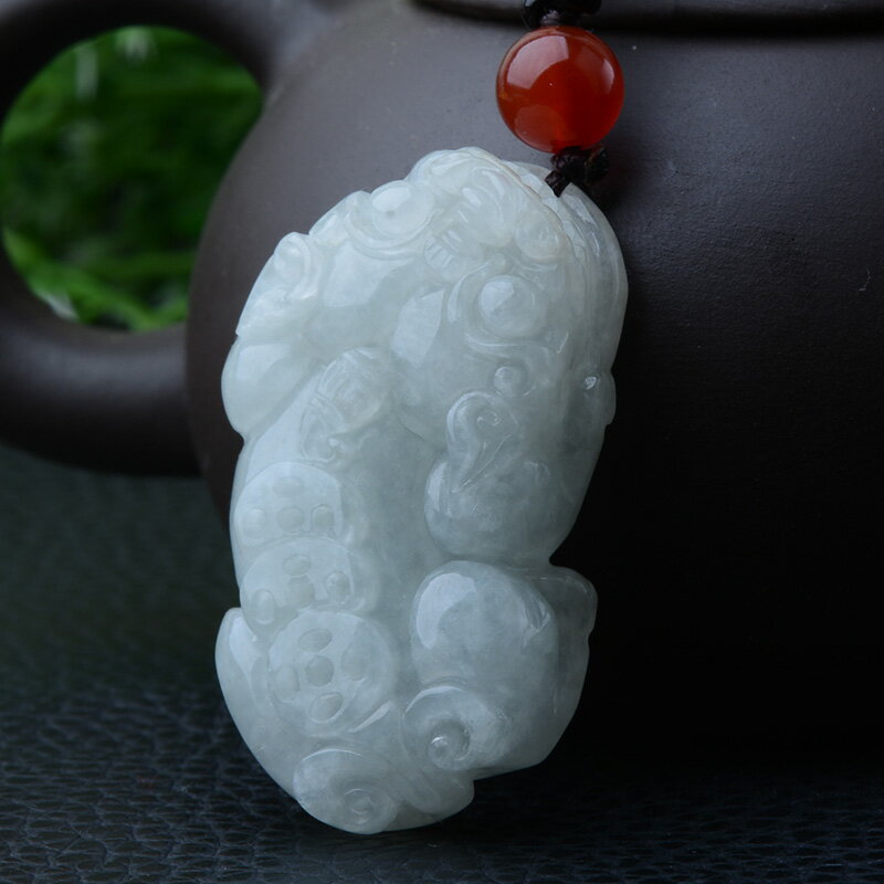 天然翡翠三錢貔貅吊墜 霸氣款瑞獸玉貔貅 精雕款 送爸媽禮品1入