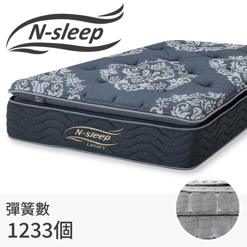 ◎雙層獨立筒彈簧 雙人床墊 N-SLEEP LH1 獨立筒彈簧床 獨立筒床墊 NITORI宜得利家居