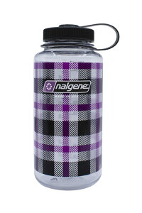 美國《Nalgene》專業水壺 1000cc寬嘴水壼 682020-0132 紫色格子 (限量版)