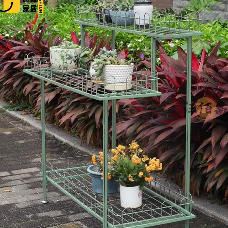 台灣公司 【宅配免運】陽臺花架 階梯式 花架 園藝架 鐵藝做舊 花架置物架 盆栽架 花盆架 植物架 戶外花架 小層架 整理架工廠現貨直銷 全館八折 售後保障 店長新品推薦 S930 7