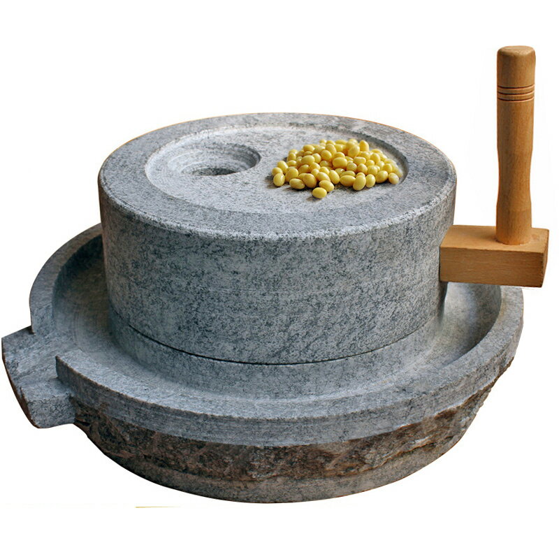 石磨家用 青石頭手推石磨盤磨豆漿小石磨傳統擺件純手工豆腐石墨