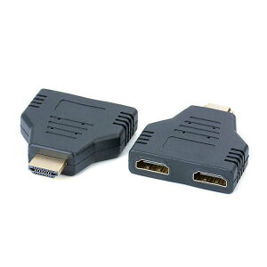 HDMI一公轉二母1分2轉接頭HDMI一進二出分配器hdmi一分二切換器