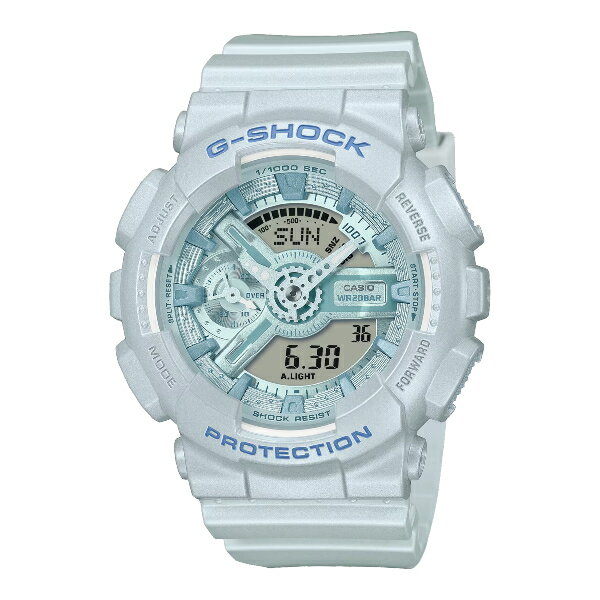 CASIO卡西歐 GMA-S110ST-2A 霧面珠光絲緞感顯腕錶 藍色 45.9mm｜樂天全館特惠中★指定刷卡回饋10%