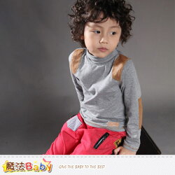 童裝 專櫃品牌流行童裝高領長袖T恤 魔法Baby~k37357
