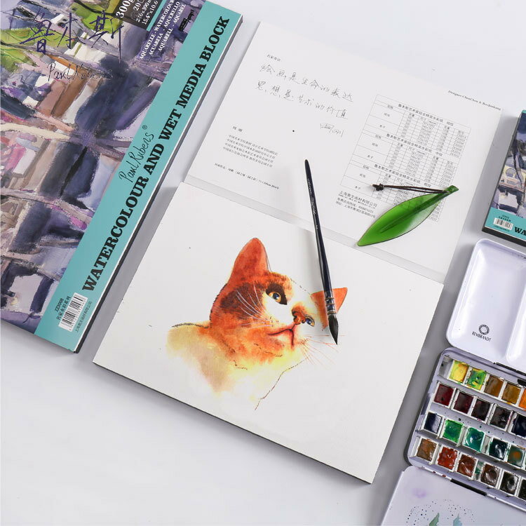 魯本斯藝術家級全棉漿水彩本 四面封膠本 300g 細紋 中粗紋水彩紙