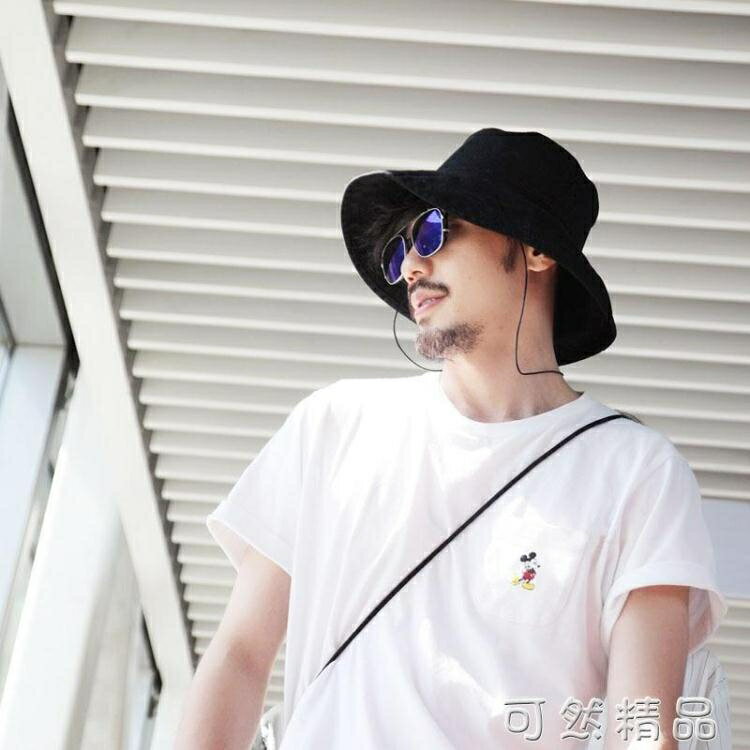 買一送一不易沾水大檐漁夫帽女日系uv防曬遮臉帽子盆帽男防紫外線 聖誕節全館免運