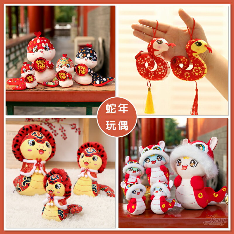 蛇年玩偶，新年吉祥物 過年佈置 新年娃娃 造型生肖娃娃 春節擺飾 娃娃吊飾 抱枕，X射線【Z070001】 0