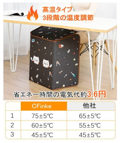 CFinke【日本代購】遠紅外折疊平板加熱器 電暖器 4小時定時-招財貓 1