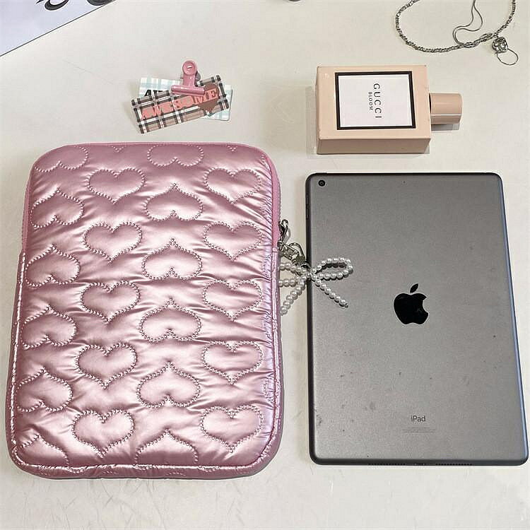 【Inbo-盈寳】韓國 ins 筆電包 電腦包 愛心蝴蝶結珍珠電腦收納包 ipad11吋/13吋/15吋筆記本收納包