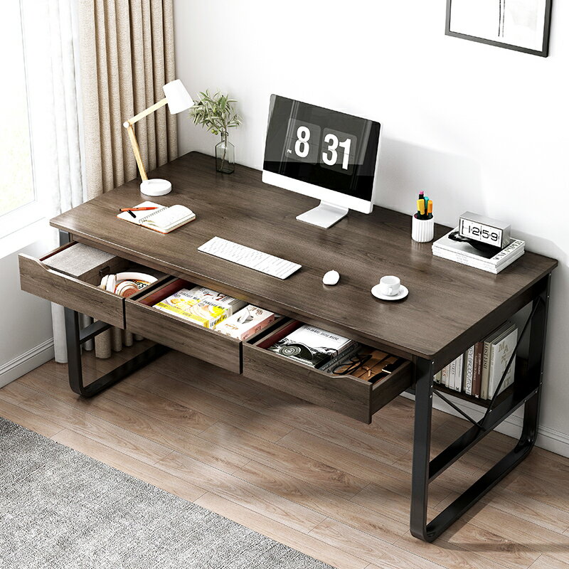 電腦桌家用臺式辦公桌簡約現代小桌子臥室書桌小戶型寫字臺長條桌
