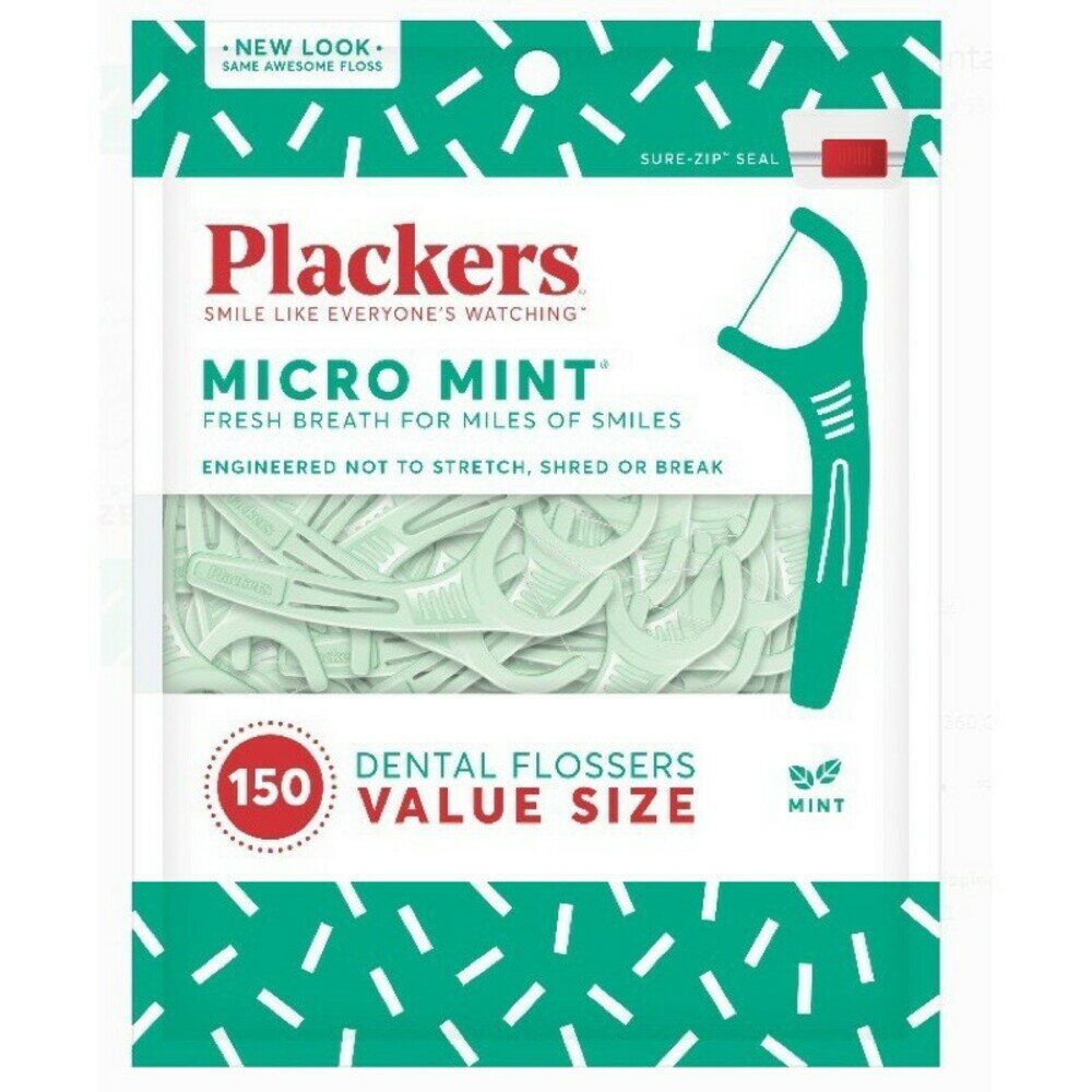 【牙齒寶寶】美國 普雷克 Plackers 派樂絲 微薄荷清涼牙線棒 150支裝