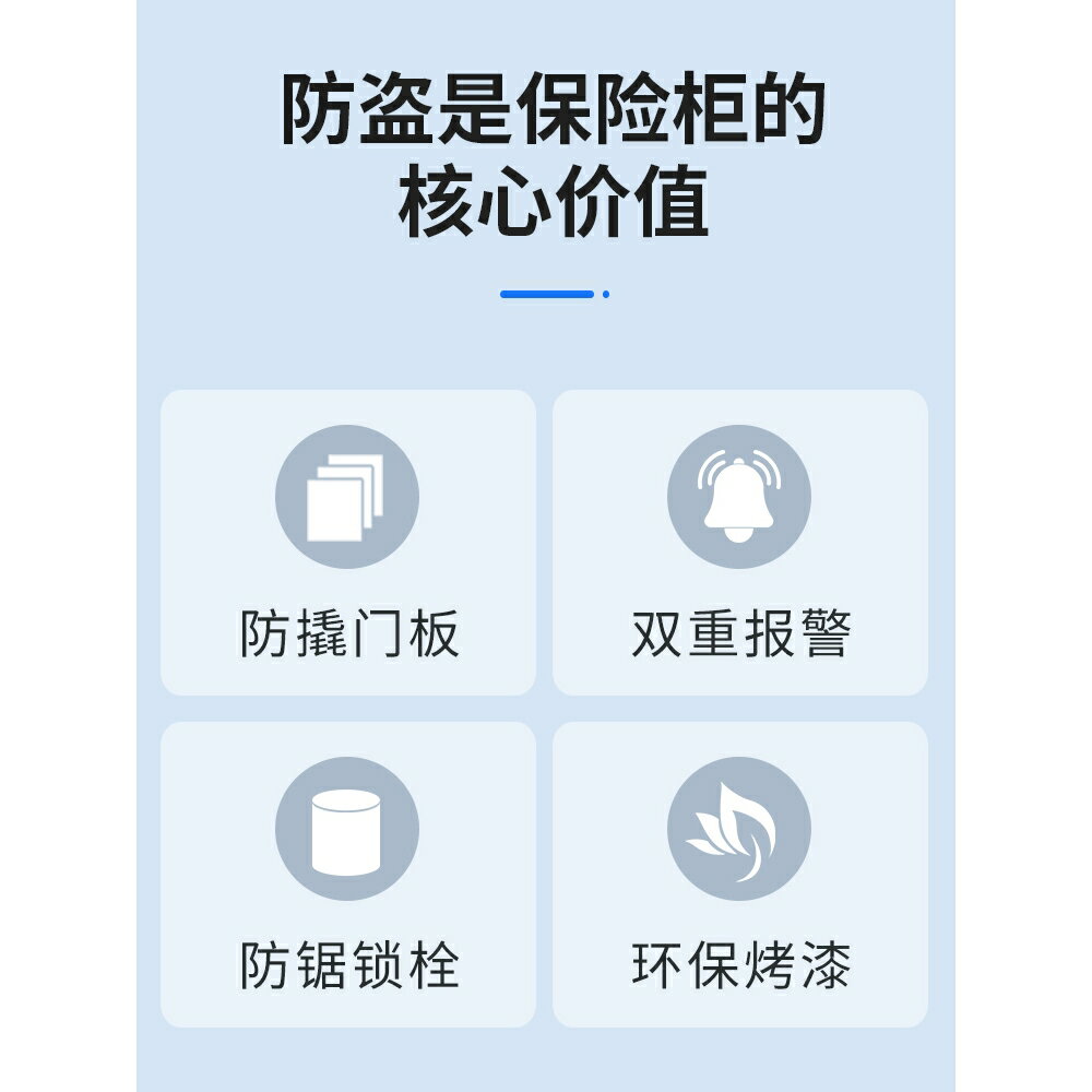 進口加厚加固保險櫃家用保險箱小型辦公保險櫃箱隱形防盜防火床頭
