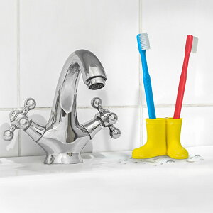 創意卡通可愛硅膠雨鞋雨靴牙刷架牙刷座浴室牙刷架雙位牙刷架