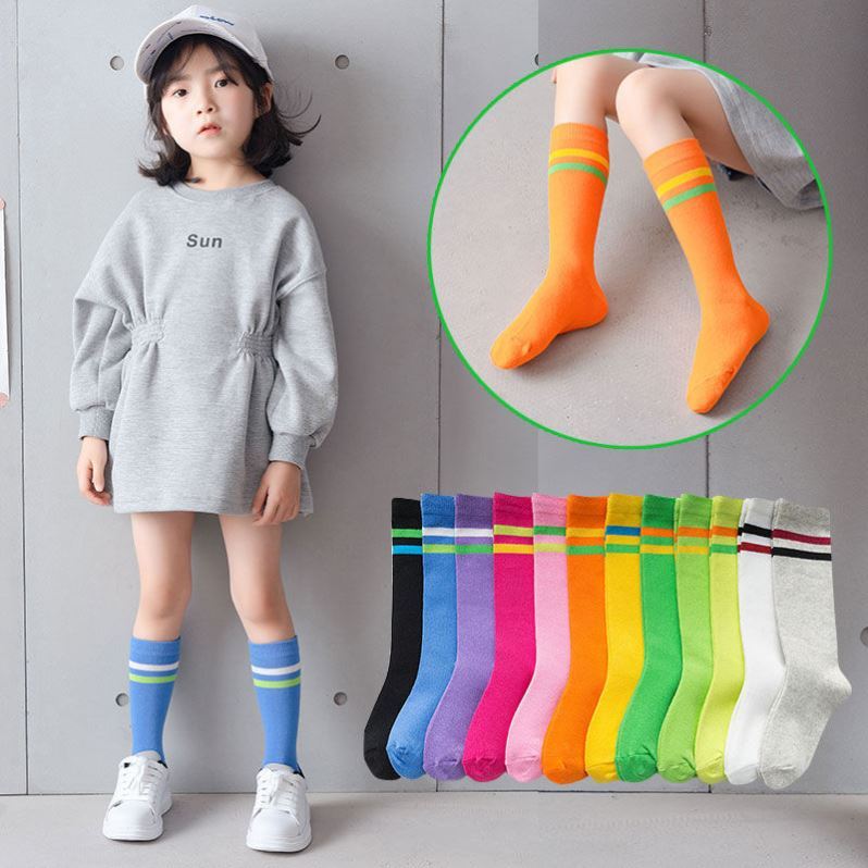 男女童夏季中筒輪滑襪子專用兒童夏天薄款不過膝潮運動襪韓國籃球