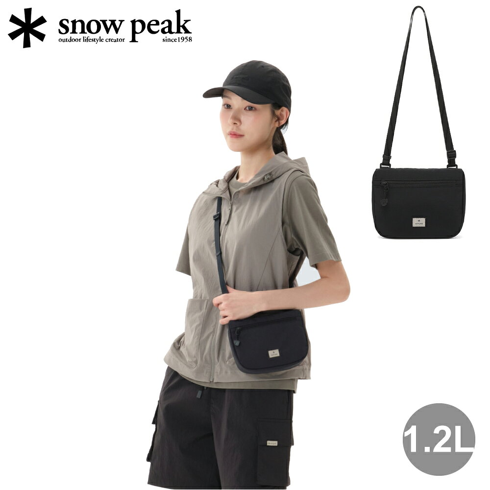 【Snow Peak 韓系日本 Cample 口袋斜掛小包 1.2L《黑色》】S26ZUCSB17/防曬帽/遮陽帽/登山帽