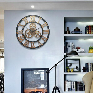 熱賣wall clock復古時鐘客廳3D齒輪掛鐘創意鐘表