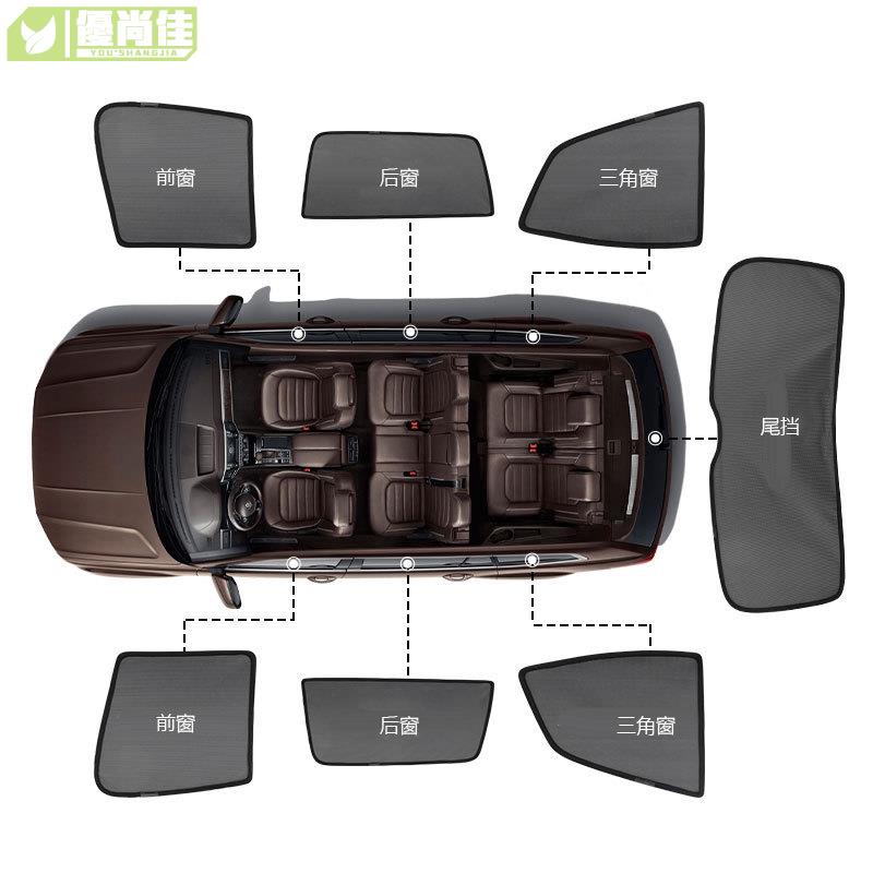 Toyota豐田Prius c遮陽簾卡式磁吸遮陽擋伸縮遮陽簾車窗窗簾側窗卡扣固定配件尾擋卡座磁吸遮陽 7