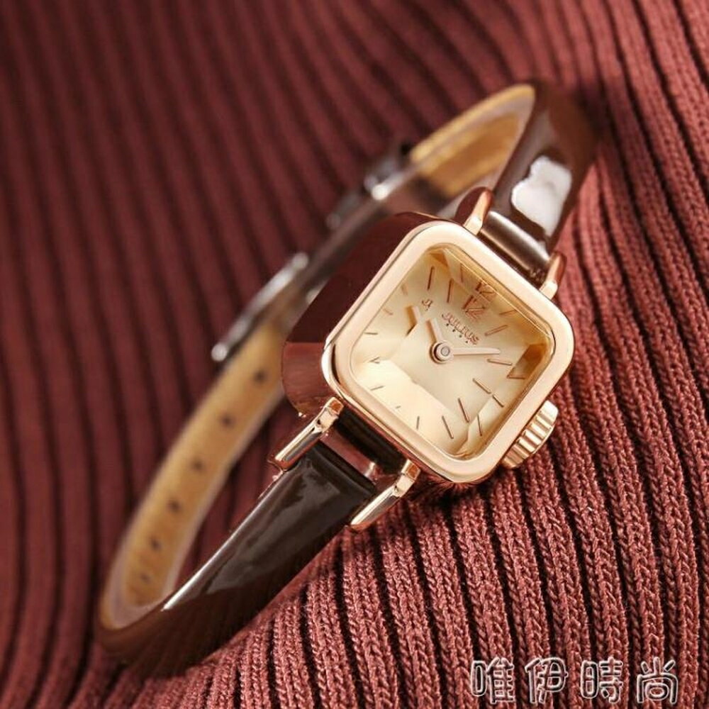 手錶 方形女錶聚利時韓版學生皮帶復古小方糖手錶女 唯伊時尚