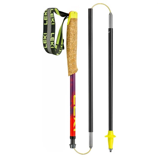 ├登山樂┤德國 LEKI Neotrail Pro FX.One SL 亮紅紫/螢光黃 碳纖維越野跑杖1對 # LEKI-65625891
