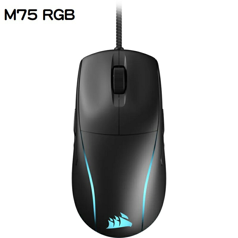 【享最高折300】CORSAIR 海盜船 M75 RGB 有線超輕量電競滑鼠 黑/CH-930D010-AP