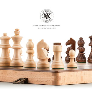 高品質德國櫸木國際象棋跳棋/高檔兒童旅行折疊棋盒/WOODENCHESS