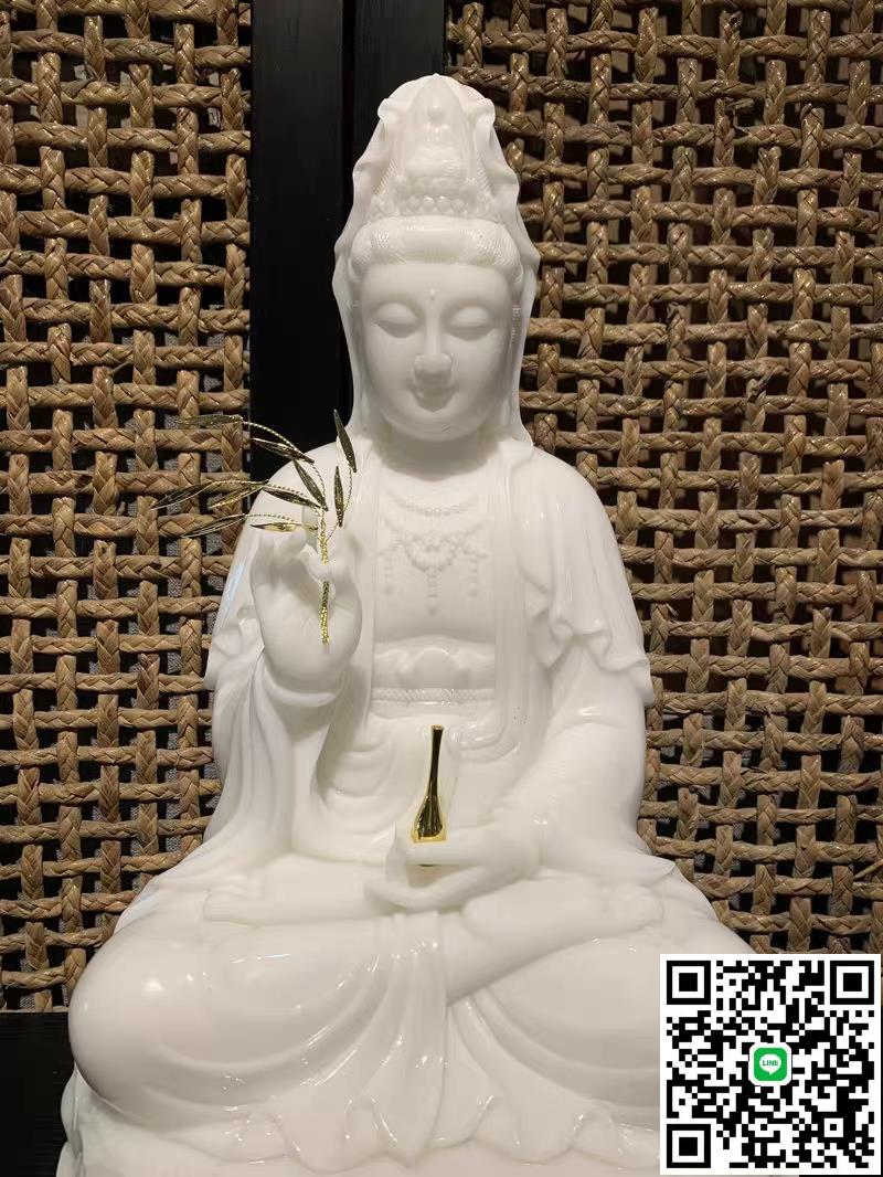 石雕四川漢白玉坐像立像觀音菩薩家用寺廟擺件曲陽石雕
